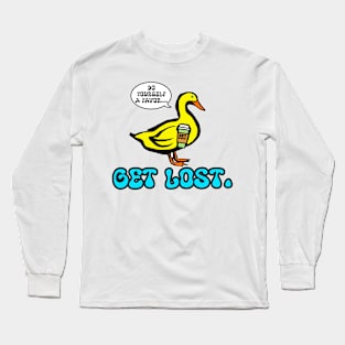 GET LOST. DUCK LOGO BLUE Long Sleeve T-Shirt